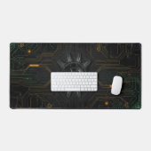 Fond de jeu futuriste noir et vert cool (Clavier et souris)