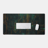 Fond de jeu futuriste noir et vert cool (Clavier et souris)