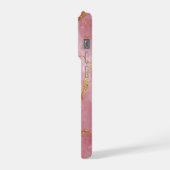 Fond de marbre rose avec veines dorées (Côté gauche)