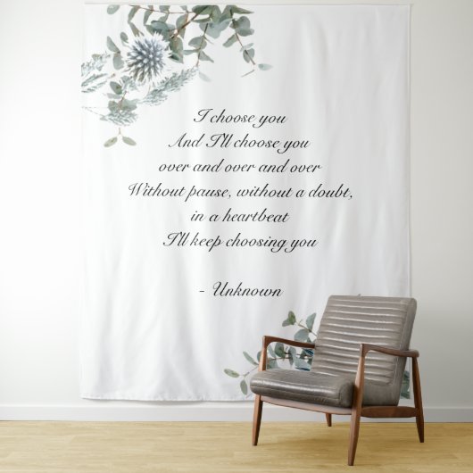 Fond de mariage | Tapisserie de mariage | Floral b (En situation)