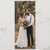 Fond de photo transparent moderne Menu de mariage (Dos)