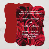 Fond de roses - Faire-part de mariage (Devant / Derrière)