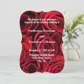 Fond de roses - Faire-part de mariage (Debout devant)