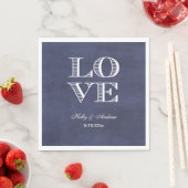 Fond de tableau noir Navy, serviettes en papier bl (En situation)