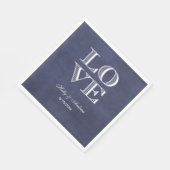 Fond de tableau noir Navy, serviettes en papier bl (Coin)