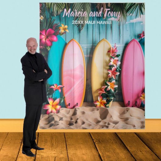 Fond de tapisserie suspendue de planche de surf et