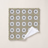 Fond décoratif beige à motifs (Gant de toilette)