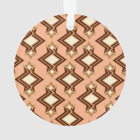Fond d'écran Art Déco Motif, corail et Brown (dos)