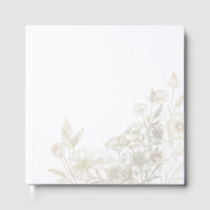 Fond élégant de cadre d'art en ligne florale Boho