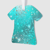 Fond en feuille de turquoise menthe (devant)