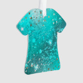 Fond en feuille de turquoise menthe (devant)
