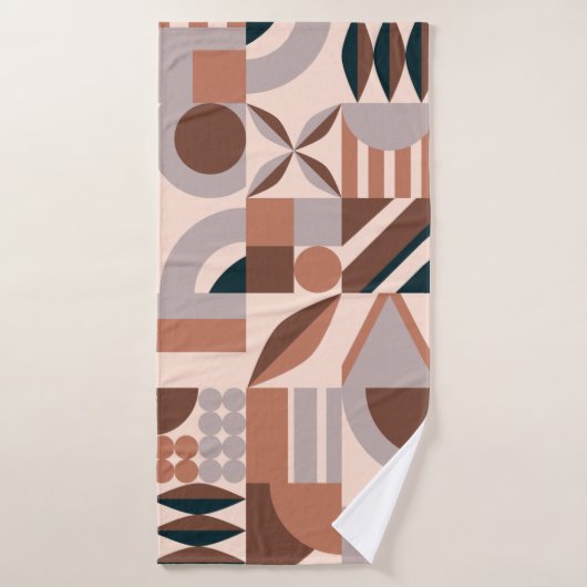 Fond en mosaïque de forme géométrique abstraite co (Serviette de bain)