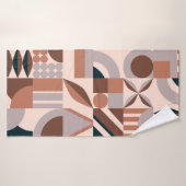Fond en mosaïque de forme géométrique abstraite co (Serviette de bain)