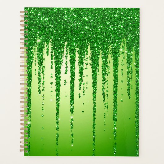 Fond goutte à goutte de paillettes vertes avec sci (Devant)