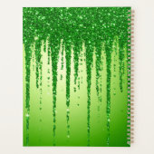 Fond goutte à goutte de paillettes vertes avec sci (Dos)
