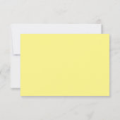 Fond Jaune - Carte de réponse de réception RSVP (Dos)