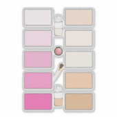 Fond maquillage Couleurs bleues Vinyl Étiquettes (Devant)