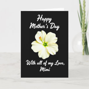 Fond noir floral carte pour mères