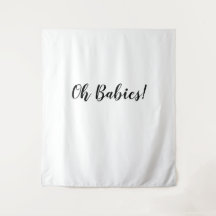 Fond Oh Bébés Oh Bébés Bannière Tapisserie