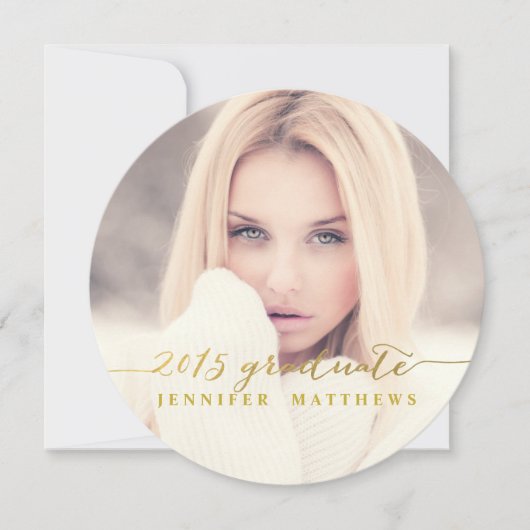 Fond or simple | Invitation de la fête de graduati (Devant)