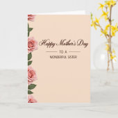 Fond pêche mères carte (Fleur jaune)