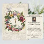 Fond religieux Crucifix Floral Wreath