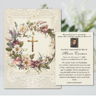 Fond religieux Crucifix Floral Wreath
