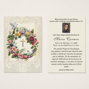Fond religieux Crucifix Floral Wreath