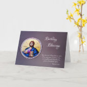 Fond riche violet avec carte d'anniversaire d'icôn (Fleur jaune)