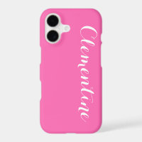 Fond uni rose chaud, monogramme du nom