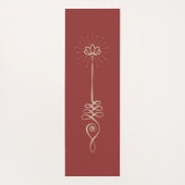 Fond uni Unalome - Tapis de yoga Rubis + Colombe (Dos)