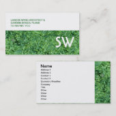 Fond vert d'algues - carte de visite personnalisé (Devant / Derrière)