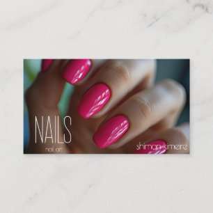 Fondant Roze Nagelkunst Visitekaartje