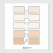 Fondation maquillage Créez vos propres Étiquettes (Feuille)