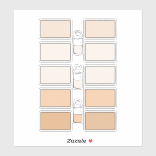 Fondation maquillage Créez vos propres Étiquettes  (Feuille)