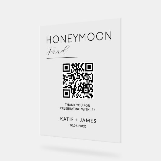 Fonds de lune de miel Code QR Registre Mariage de  (Angle)