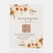 Fonds de lune de miel du Rose QR Code Moderne (Recto)