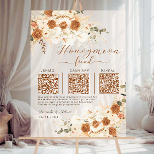 Fonds de lune de miel Mariage QR  Cash App Venmo e