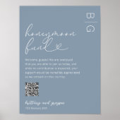 Fonds Lune de Miel Code QR Poster Mariage (Devant)