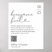 Fonds Lune de Miel Code QR Poster Mariage (Devant)
