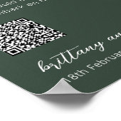 Fonds Lune de Miel Code QR Poster Mariage (Coin)