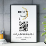 Fonds Lune de Miel Code QR Signet Mariage Poster<br><div class="desc">Fonds Lune de Miel Code QR Signet Mariage Poster</div>