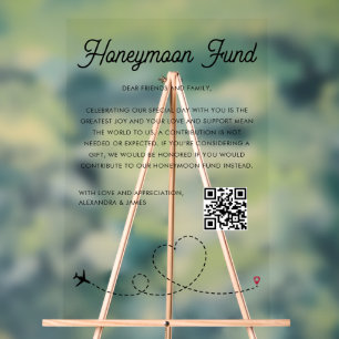 Fonds Lune de Miel moderne QR Code Wishing well