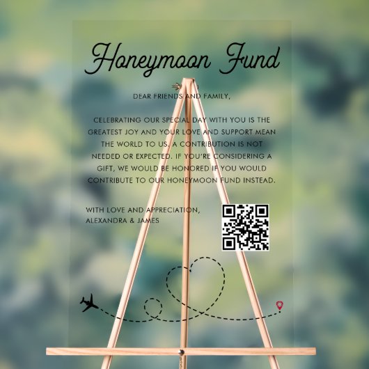 Fonds Lune de Miel moderne QR Code Wishing well (Neutre)