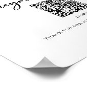 Fonds Lune de Miel QR Code Mariage affiche (Coin)