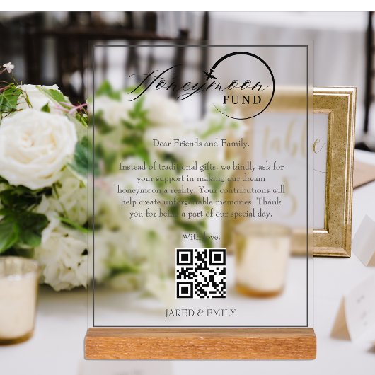 Fonds pour lune de miel Code Qr Demande de fonds d