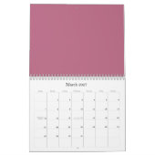 Fonds roses sur un calendrier (Mar 2027)