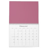 Fonds roses sur un calendrier (Feb 2027)