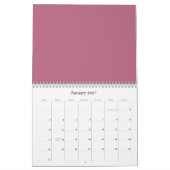 Fonds roses sur un calendrier (Jan 2027)