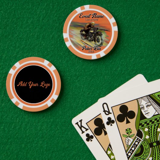 Fondsenwerving Motorcycle Poker Run  aanpassen Poker Chips (Pokertafel (Dubbel))